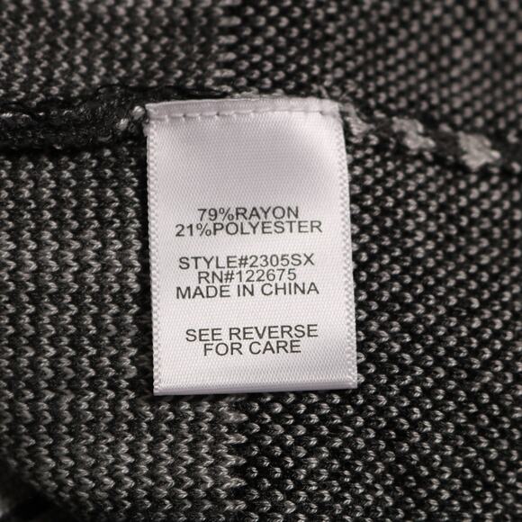 Stitch Fix Grid Print Pullover Sweater Gray White Boat Neck Boxy Knit Top Size S - Picture 9 of 12